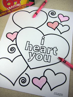 Cute Valentines Day Free Printables for Kids of all ages! Coloring pages