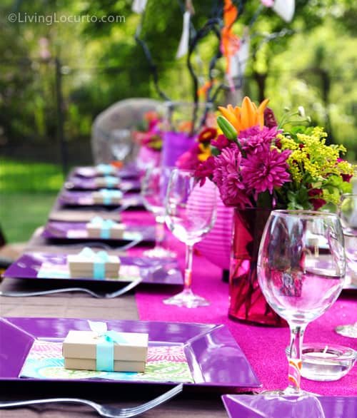 Beautiful outdoor birthday party ideas for adults. LivingLocurto.com
