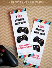 Video Game Valentine Bookmark