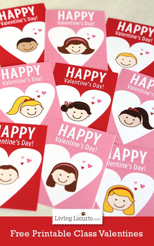 Valentines Day Free Printables School Valentine's Day Cards For Kids by LivingLocurto.com