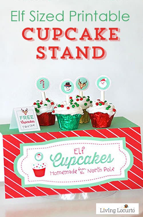 Christmas Elf Printable Cupcake Stand