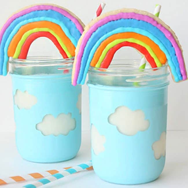 Rainbow Cookies and Milk